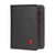 Billetera de Cuero (con Protección RFID) - Negro Con Detalle Rojo