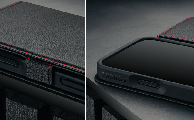 Funda de piel para iPhone 17 Pro Max (carga MagSafe) Feature Focus