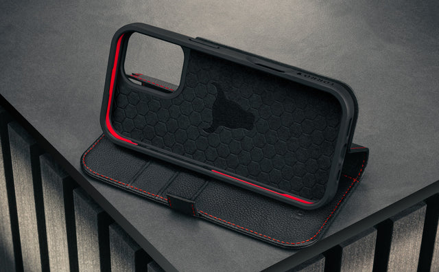 Funda de piel para iPhone 17 (carga MagSafe) Feature Focus