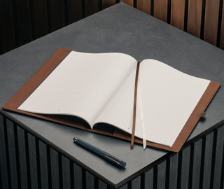 Notebook in the Dark Brown Leather A4 Notebook Cover