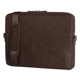 Dark Brown Leather Messenger Bag