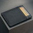 Back of the Black Leather Credit Card Holder with 2 card slots