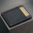 Back of the Black with Red Detail Leather Credit Card Holder with 2 card slots