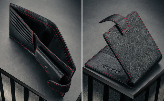 Cartera Clásica de Cuero (con Bolsillo para Monedas) Feature Focus