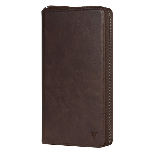 Dark Brown Family Travel Wallet