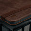 Close up of the Dark Brown Leather Case for Apple iPad (10th Generation)