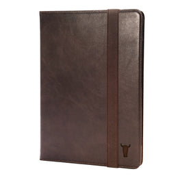 Dark Brown Leather (with Red Stitching) Stand Case for iPad 10.2" 7th, 8th & 9th Generation