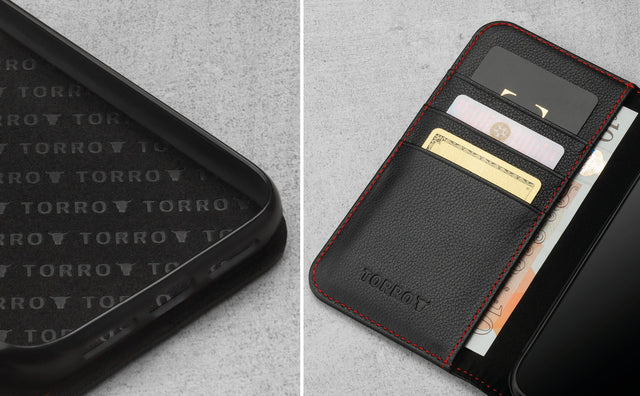 Funda de Cuero para iPhone 11 (con función atril) Feature Focus