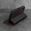 Stand function of the Black Leather (with Red Stitching) Stand Case for iPhone 12 Pro