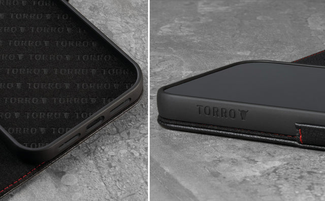 Funda de Cuero para iPhone 13 Pro (con función atril) Feature Focus