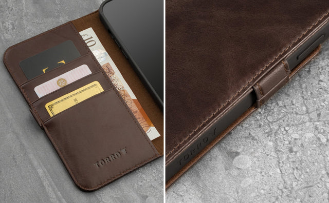 Funda de Cuero para iPhone 13 Pro Max (con función atril) Feature Focus