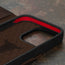 Geometric microfibre lined frame with advanced GEO-AS-3 protection of the Dark Brown Leather Wallet Case for iPhone 15 Pro
