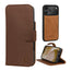Nubuck Dark Brown Detachable Case for iPhone 17 Pro