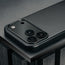 Camera cutout on the Slimline Black Leather Bumper Case for iPhone 17 Pro Max