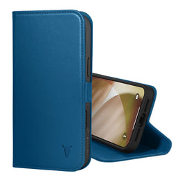 Cobalt Blue Leather Case for iPhone 17 Pro