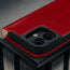 Camera cutout on the Red Leather Case for iPhone 17