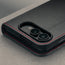 Camera cutout on the Black with Red detail Leather Wallet Case for the iPhone Ultra