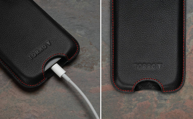 Funda de Cuero para iPhone (6,1/6,3 pulgadas) Feature Focus