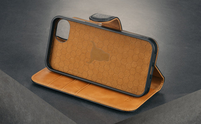 Funda de Cuero para iPhone 17e / 16e (Tapa Magnética Desmontable y MagSafe) Feature Focus