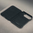 Microfibre lined frame of the Black with Red detail Slim Leather Folio for iPhone Ultra