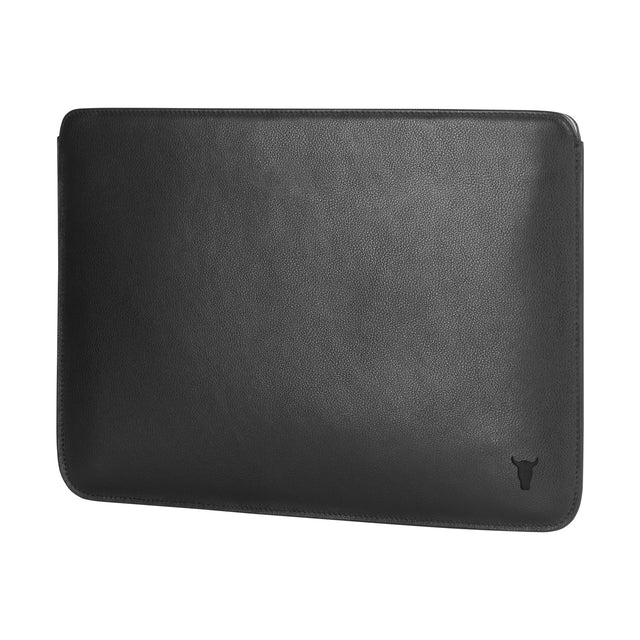 Negro Funda de cuero para MacBook / Portátil