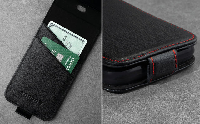 Funda de Cuero para iPhone SE y iPhone 8/7 Feature Focus