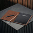 Microfibre lined Dark Brown Leather A4 Notebook Cover