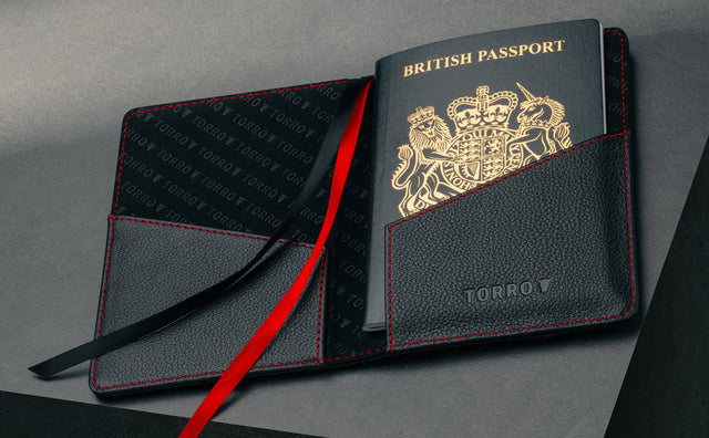 Funda de Pasaporte de Cuero Feature Focus