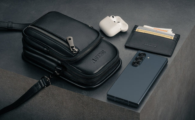 Bolso de Cuero para Teléfono Móvil Feature Focus