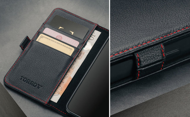 Funda de cuero para Galaxy A57 (con función de soporte) Feature Focus