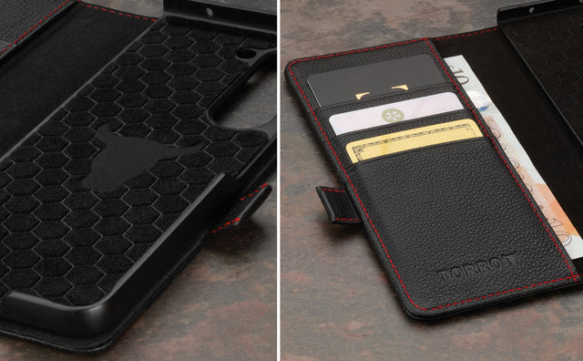 Funda de Cuero para Galaxy Z Fold5 (con función atril) Feature Focus