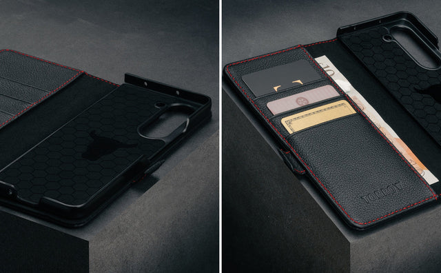 Funda de Cuero para Galaxy Z Fold6 Feature Focus