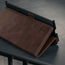 Magnetic closure clasp on the Dark Brown Leather Case for Samsung Galaxy Z Fold7