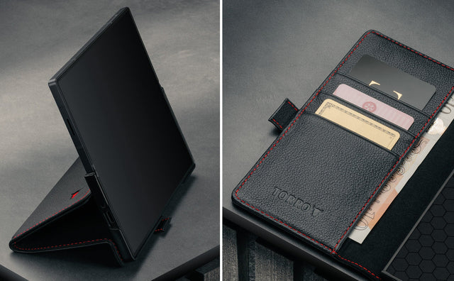 Funda de Cuero para Galaxy Z Fold7 Feature Focus