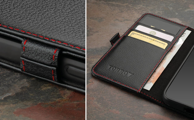 Funda de Cuero para  Galaxy S24 FE (con función atril) Feature Focus