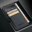 Card slots inside the Black with Red Detail Leather Case for Galaxy S25