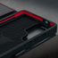 Microfibre lined inner frame of the Black with Red Detail Leather Case for Galaxy S25 Ultra