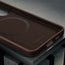 Microfibre lining in the Dark Brown Leather Bumper Case for Galaxy S26+