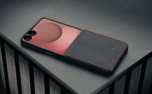 Funda de Cuero para Galaxy Z Flip7 Feature Focus