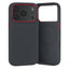 Black with Red Detail Woven Fabric Bumper Case for iPhone 17 Pro Max